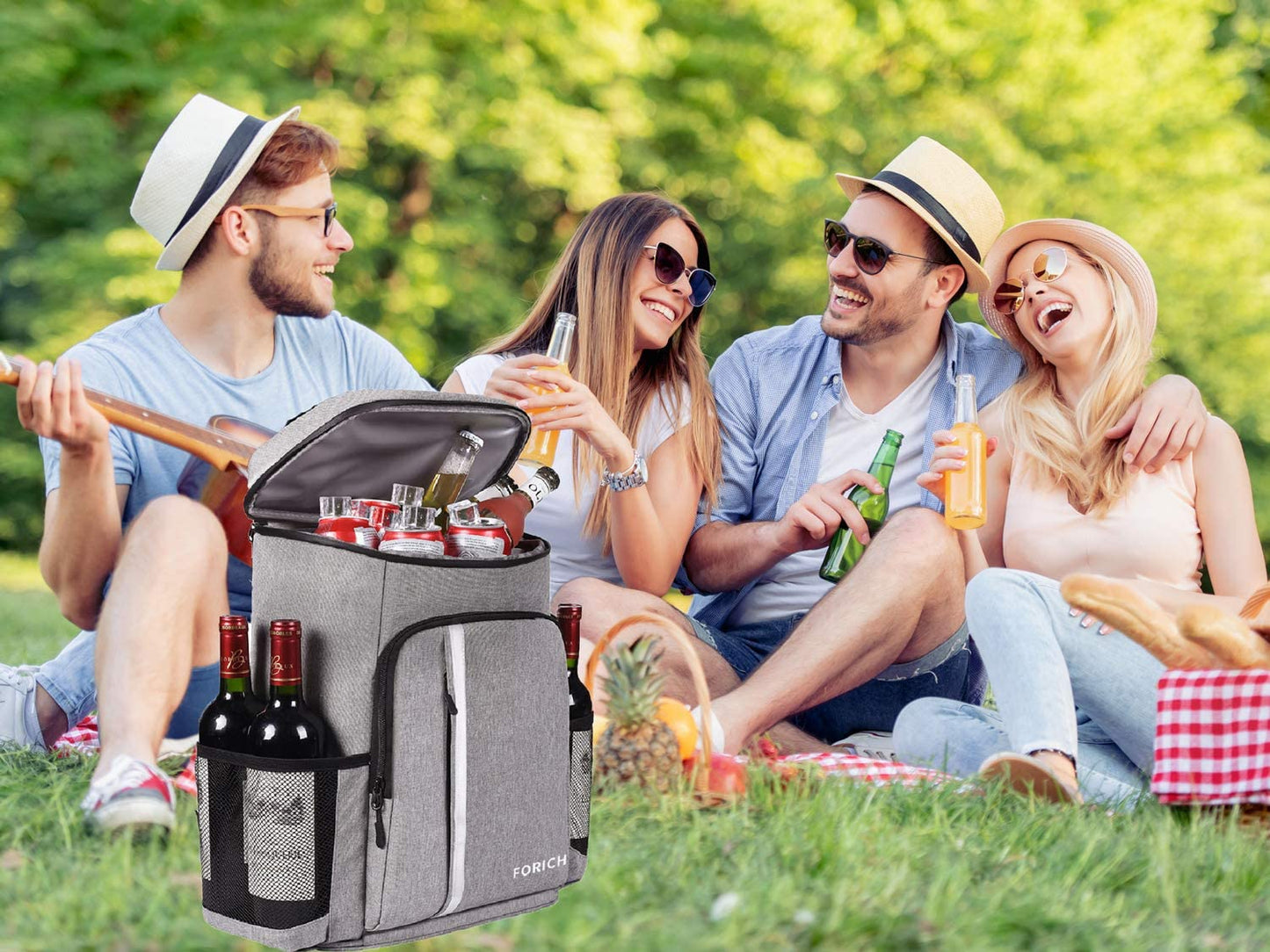 Leakproof Insulated Backpack Cooler - Lightweight Waterproof Bag for Men & Women, Perfect for Work, Lunch, Picnics, Camping & Hiking - Holds 30 Cans