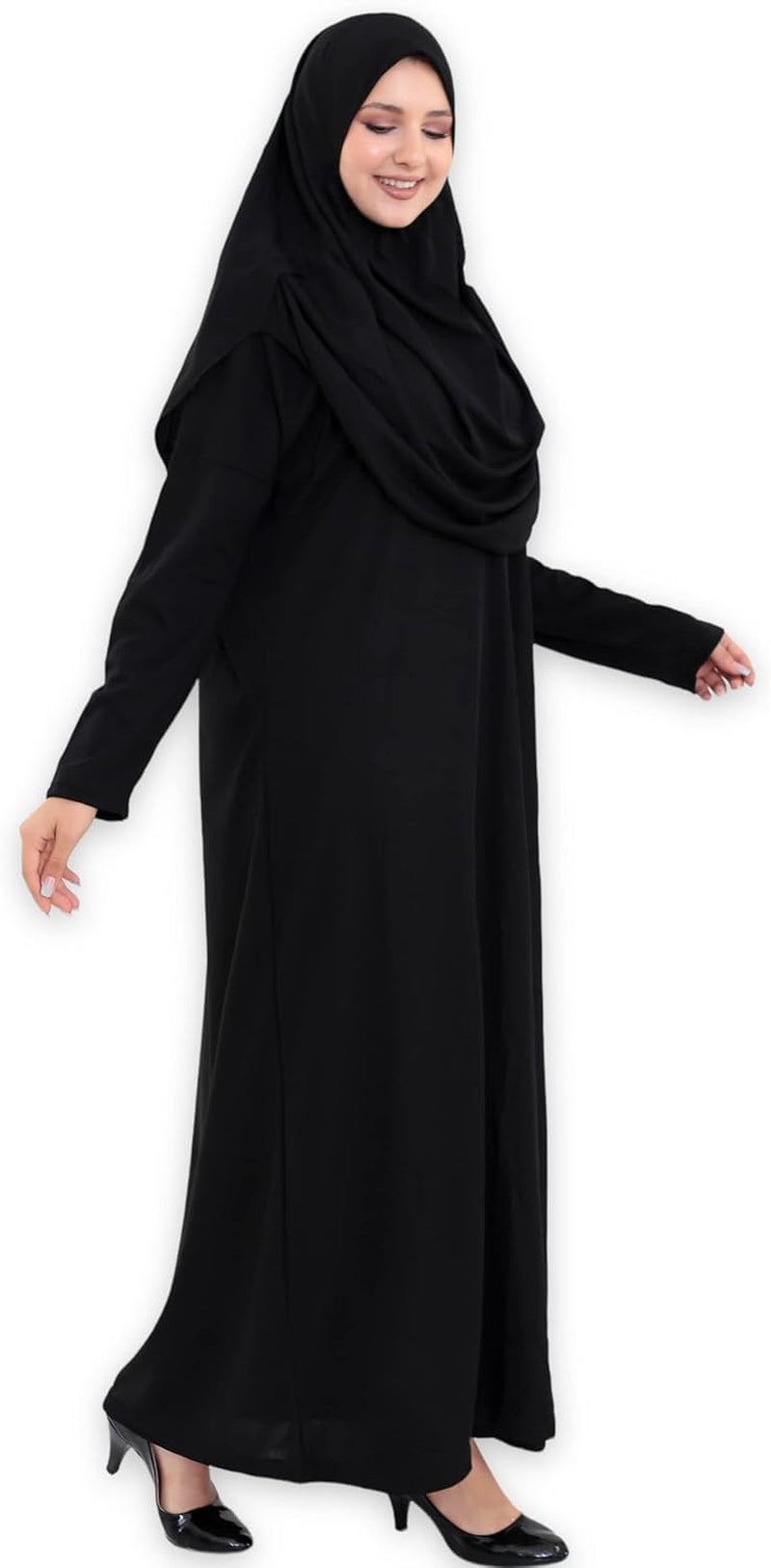 Abayas for Women Muslim Dress with Hijab, Jilbab Muslim Clothes Niqab Khimar, Instant Modest Prayer Clothes Islamic