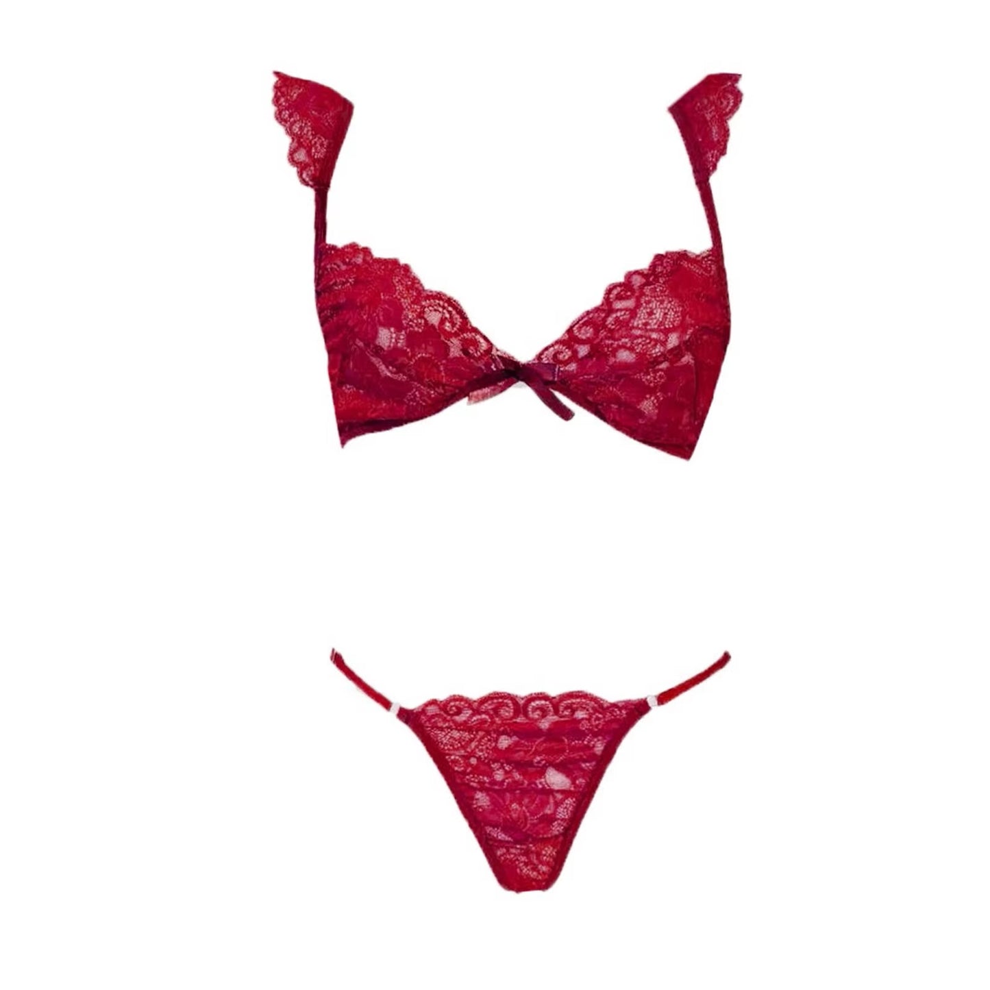 Transparent Lace Lingerie Women'S Sexy Erotic Underwear Set Sexy Wire Free Lingerie Sets Two Piece Female Porno Bra Brief Sets